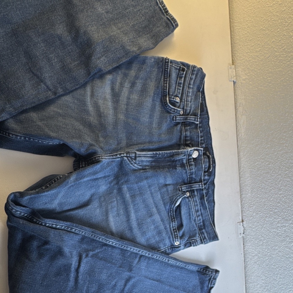 Calvin Klein Jeans Mens 34x30 Blue Denim CKJ 035 Straight Leg 5-Pocket Jeans